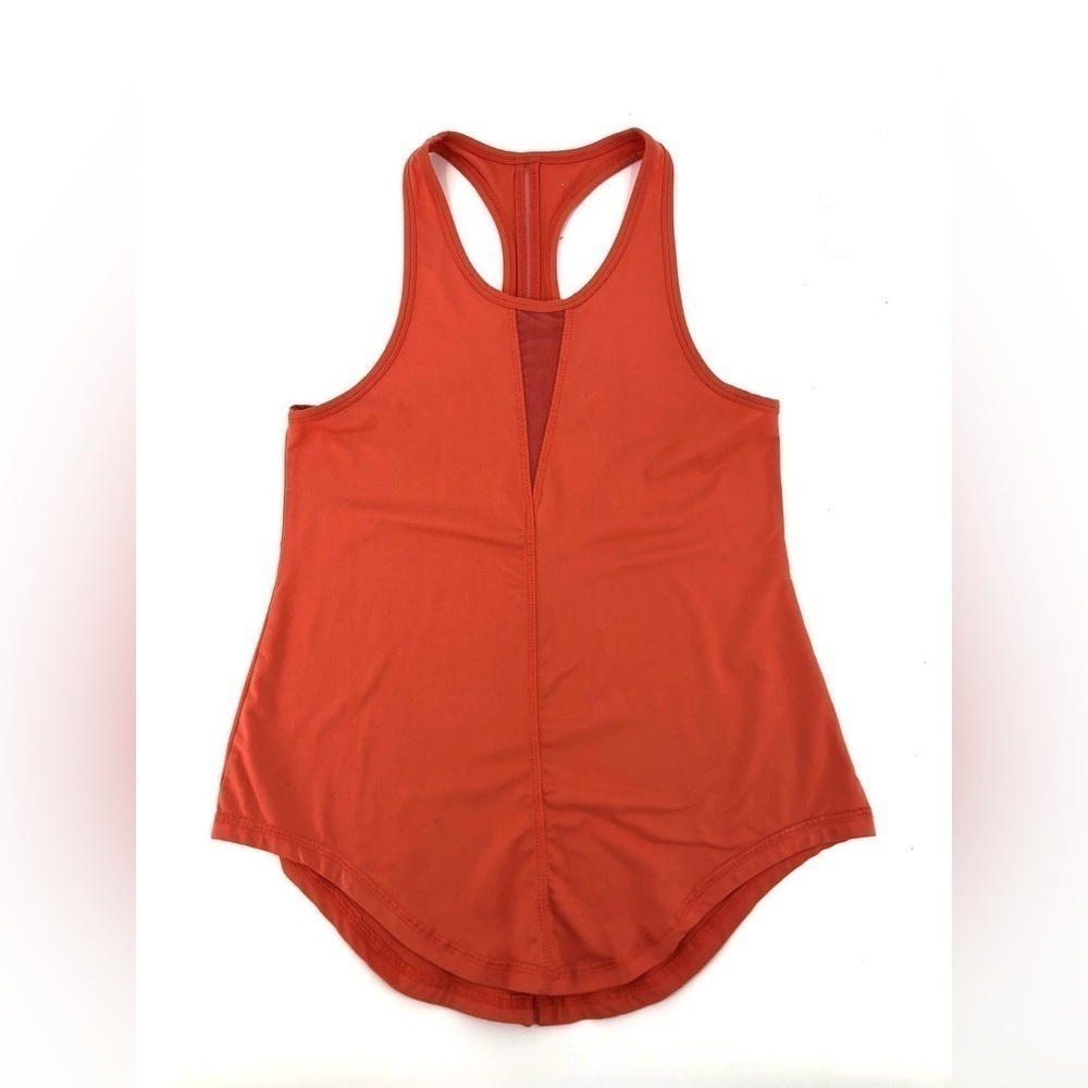 Zyia Active Size Small Effortless Tank Workout Top Orange Coral Sport Activewear